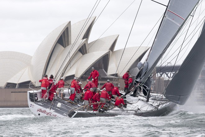 Wild Oats XI claims her sixth line honours victory - 2012 SOLAS Big Boat Challenge ©  Andrea Francolini Photography http://www.afrancolini.com/